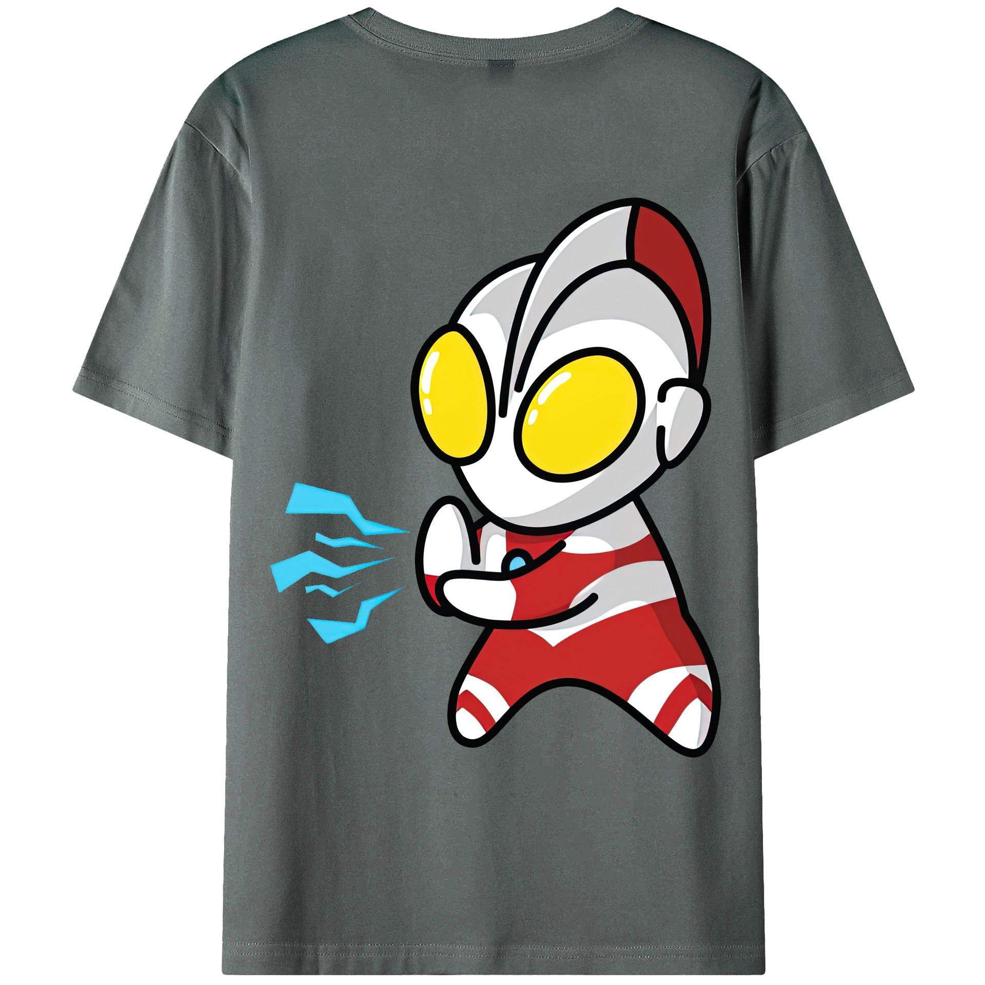 （画像用） ウルトラマン Ultraman 綿100％ メンズ半袖Tシャツ（バックプリント） 通気性